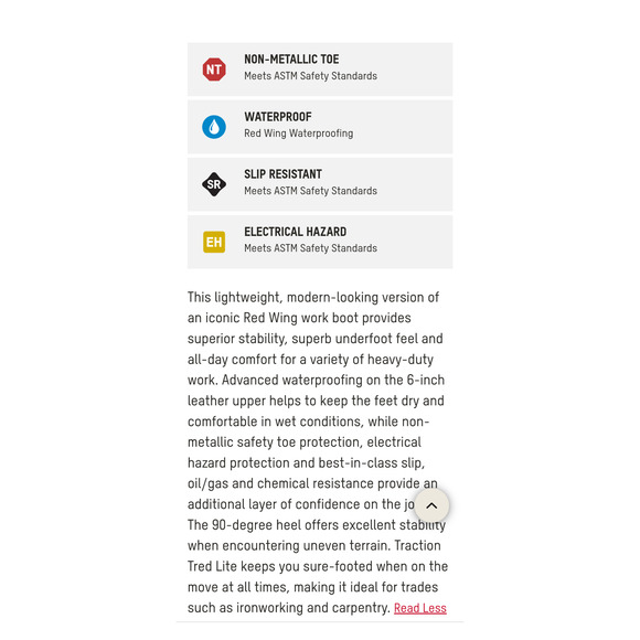 Red Wing Safety Toe Work Boots Men Sz 11.5 Dark Brown Moc Toe Oiled Leather 6" - Picture 9 of 11